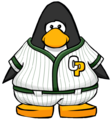 The Green Baseball Uniform on a player card.