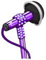 Glitter Microphone Music Jam schedule interface
