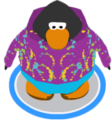 The Purple Whirl Snowsuit in-game.