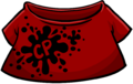 Red T-shirt with CP splatter