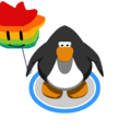 The Rainbow Puffle Balloon in-game.