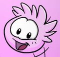 A Jumping Pink Puffle.