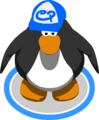 The Blue Skater Hat in-game.
