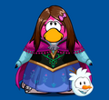 Chattabox's penguin during the Frozen Party.