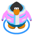 The Pink Snowsuit in-game.