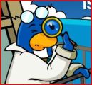 Gary using a magnify glass. Note: his eyes.