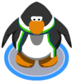 The Green and Blue Scarf in-game.