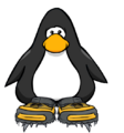 The Yellow Hiking Shoes on a player.