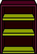 Burgundy Bookshelf