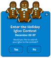 The message that comes up when you clicked the "Submit" button.