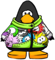 The Puffle Scuffle Hoodie on a player card.
