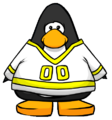 The Yellow Away Hockey Jersey on a player card.