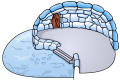 The Snowy Backyard Igloo in-game.