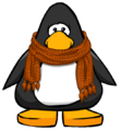 The Cozy Orange Scarf on a player card.
