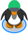 The Green Bobsled Helmet in-game.