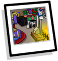 Holiday Fireplace Background icon.