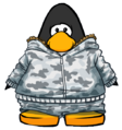 The Arctic Camouflage Suit on a player card.