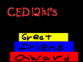 Another one of Ced's awards! =D