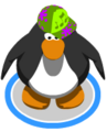 The Music Splatter Hat in-game.