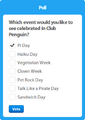 The Poll in which asked users in which mini-event should Club Penguin hold next.