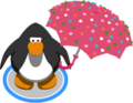 Polka Dot Umbrella in-game.