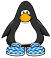 The Blue Checkered Shoes on a player card.