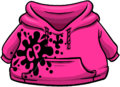 Pink Hoodie with CP splatter
