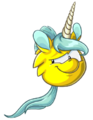 A Yellow Unicorn Puffle.