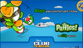 A Login Screen advertising the green Puffle.