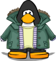 The Green Parka on a player card.