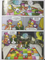 Lolz when Cadence adopted her as seen in the portuguese Club Penguin Magazine first issue.