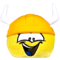 The Gold Viking Helmet on the Yellow Puffle.