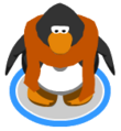 The Cozy Orange Scarf in-game.