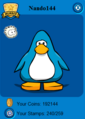 What the pin looks like on a player card.