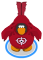 The Bull Target Costume in-game.