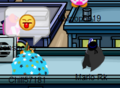 Chill57181 dodging an attack from Dark Mario Rk by using an umbrella
