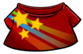 Red T-shirt with yellow stars