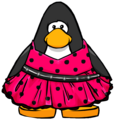 The Pink Polka-dot Dress on a player card.