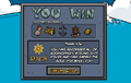 The message when you have recovered all of Rockgopper's Missing Items on Aqua Grabber.