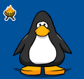 A penguin wearing the Brazier pin.