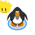 The Gold Puffle Balloon in-game.