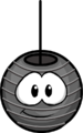 The Happy Lantern as a black puffle.