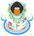 The Puffle Vet Coat in-game.