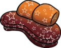 Orange couch with stars