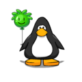 The Green Puffle Balloon on a player card.