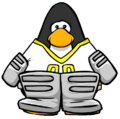 The Yellow Away Goalie Gear on a player card.