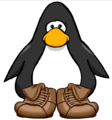 The Brown Leather Boots on a player card.