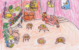 The Book Room In April Fools 2008 With A Colored Drawn Crayon Photo