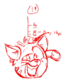 The Cat Puffle sketch.