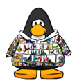 The Waddle On Hoodie on a player card.